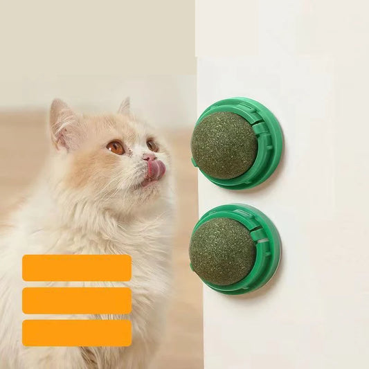 Catnip Wall Ball Toy – Interactive Cat Scratcher & Natural Catnip Play Treat