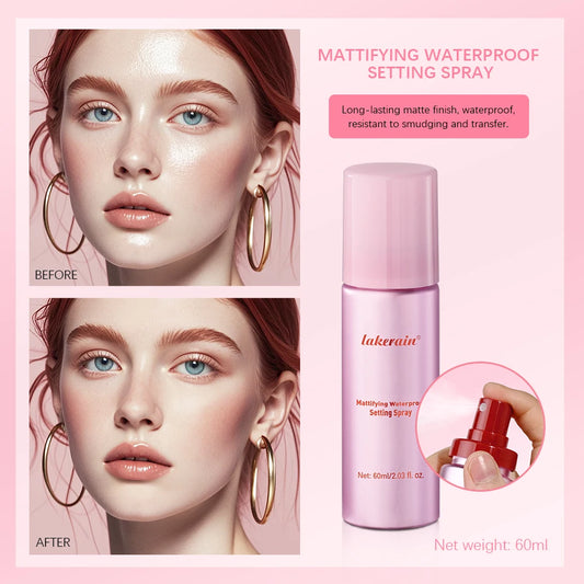 Long-Lasting Matte Setting Spray – Waterproof Anti-Sweat Makeup Fixing Mist