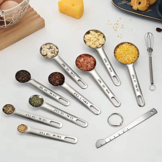 Stainless Steel Measuring Spoon Set – Precision Kitchen Measuring Tools for Coffee, Baking & Cooking