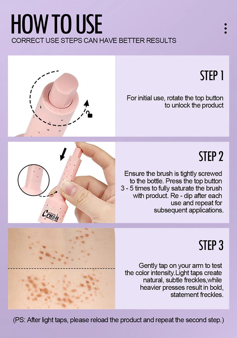 Natural Faux Freckles Pen – Waterproof Quick-Dry Freckle Makeup Stamp for a Realistic Look