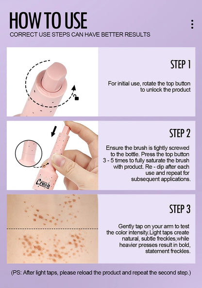 Natural Faux Freckles Pen – Waterproof Quick-Dry Freckle Makeup Stamp for a Realistic Look