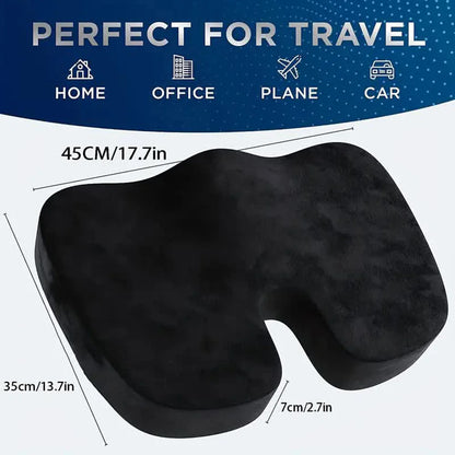Memory Foam Seat Cushion – U-Shaped Orthopedic Pillow for Car, Office & Travel Comfort