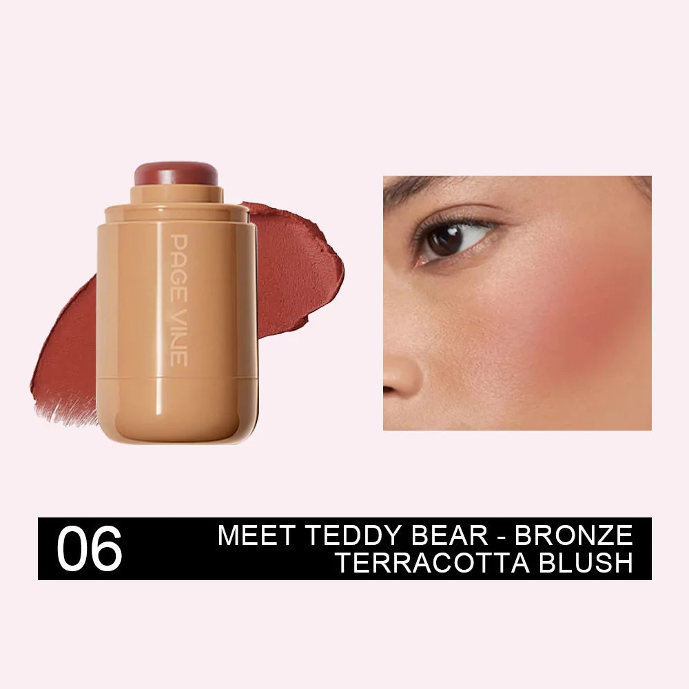 Pocket Matte Blush Stick – Long-Lasting Lip & Cheek Tint Natural Nude Finish