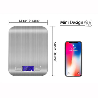 Digital Kitchen Scale – LED Stainless Steel Food Scale for Baking, Meal Prep & Everyday Weighing