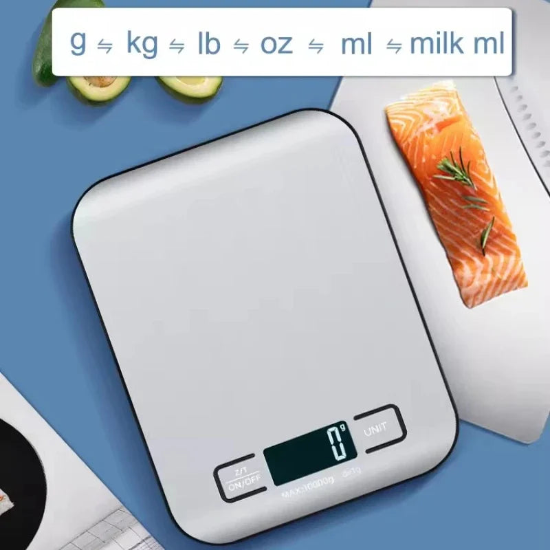 Digital Kitchen Scale – LED Stainless Steel Food Scale for Baking, Meal Prep & Everyday Weighing