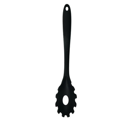 Silicone Pasta Spoon & Strainer – Long Handle Spaghetti Server with Built-In Colander