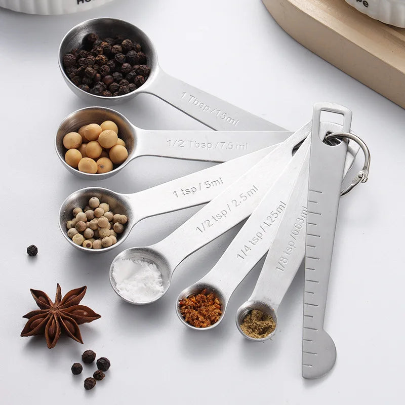 Stainless Steel Measuring Spoon Set – Precision Kitchen Measuring Tools for Coffee, Baking & Cooking