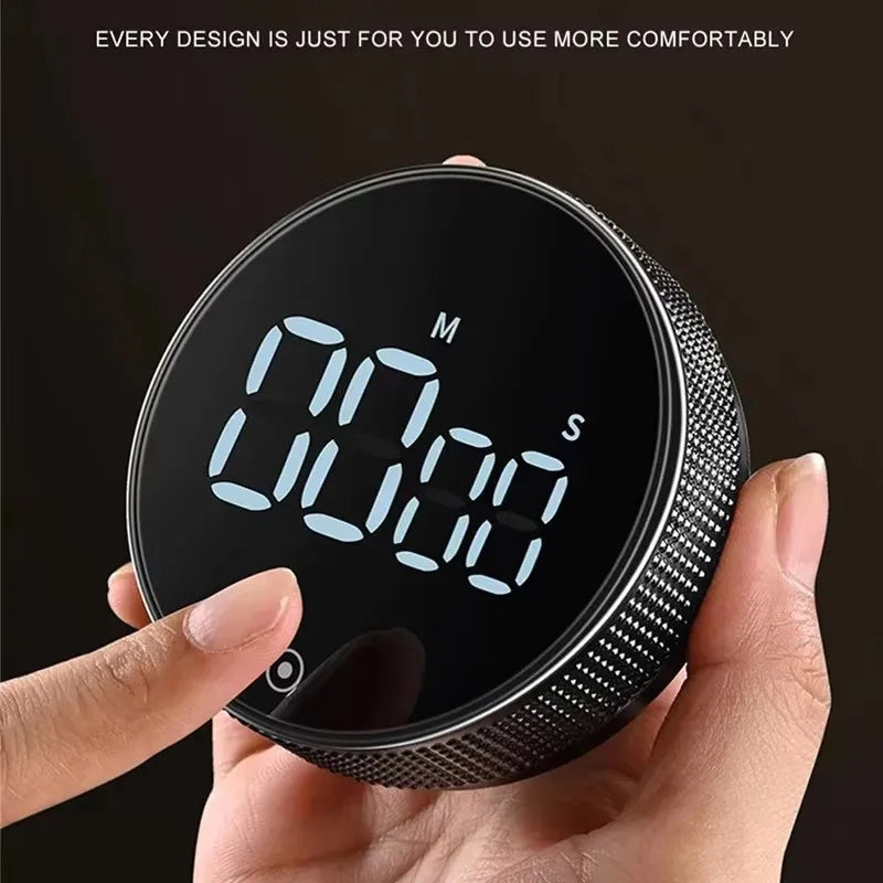 Magnetic Digital Kitchen Timer – Silent Countdown Timer with Constant Light Display for Cooking & Learning