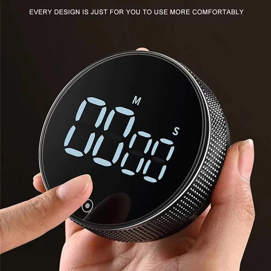 Magnetic Digital Kitchen Timer – Silent Countdown Timer with Constant Light Display for Cooking & Learning