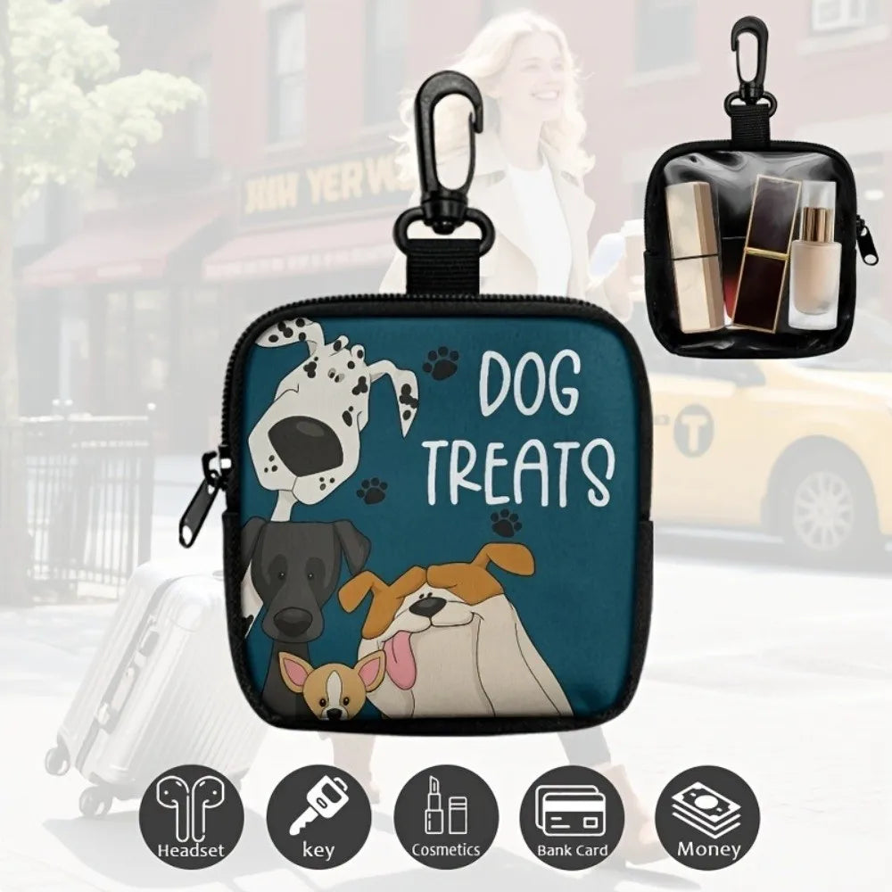 Waterproof Dog Treat Pouch – Leak-Proof Pet Training Snack Bag with Transparent Window Clip