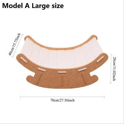 3-in-1 Cat Rocking Bed with Scratch Pad – Cozy Pet Lounge & Scratching Mat for Cats