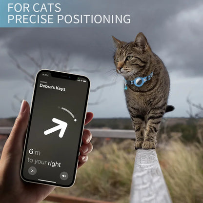AirTag Cat Collar – Reflective Breakaway Kitten Collar with Waterproof AirTag Holder & Bell