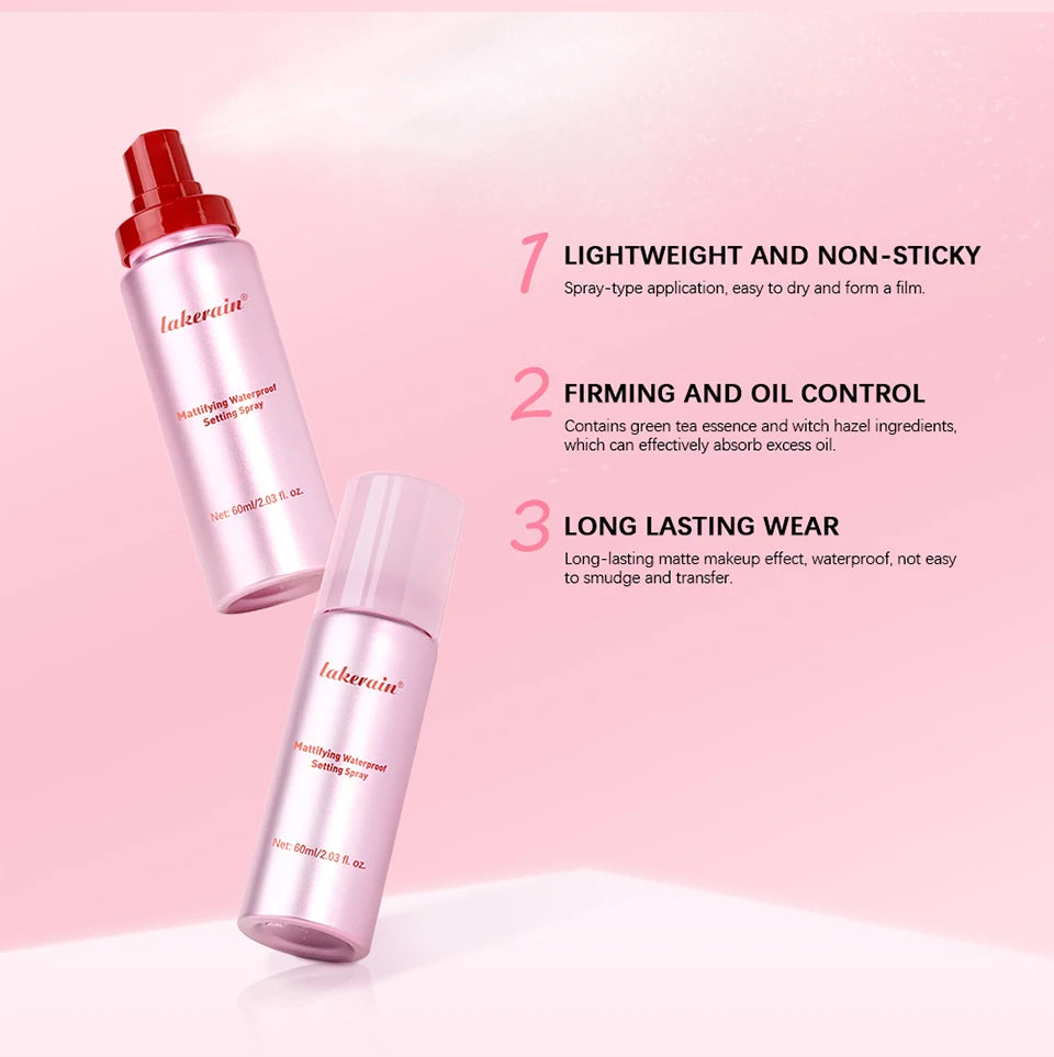 Long-Lasting Matte Setting Spray – Waterproof Anti-Sweat Makeup Fixing Mist