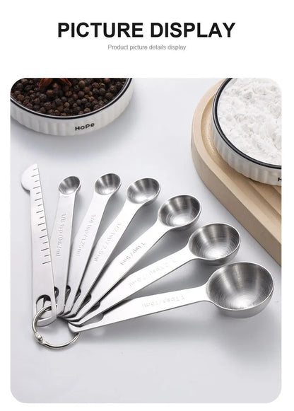 Stainless Steel Measuring Spoon Set – Precision Kitchen Measuring Tools for Coffee, Baking & Cooking