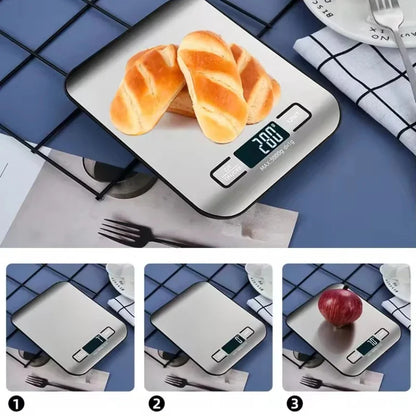 Digital Kitchen Scale – LED Stainless Steel Food Scale for Baking, Meal Prep & Everyday Weighing