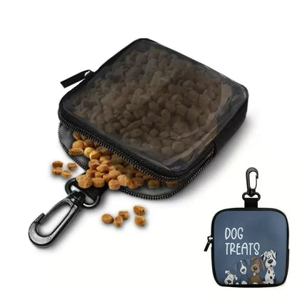Waterproof Dog Treat Pouch – Leak-Proof Pet Training Snack Bag with Transparent Window Clip
