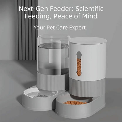 Automatic Pet Feeder & Water Dispenser – Large Capacity Gravity Food Bowl with Spill-Proof Design