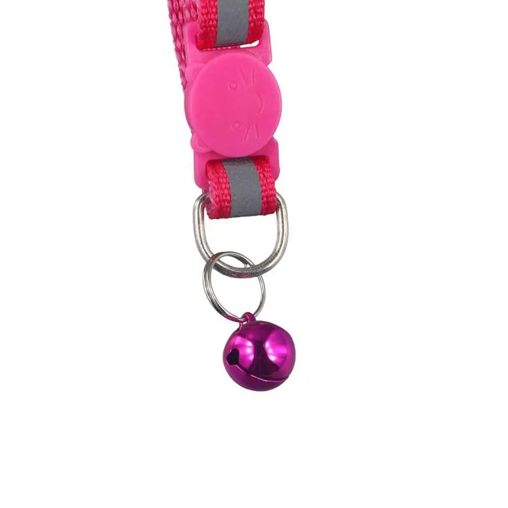 Cute Reflective Cat Collar – Adjustable Bell Collar with Stylish Cat Pattern Design