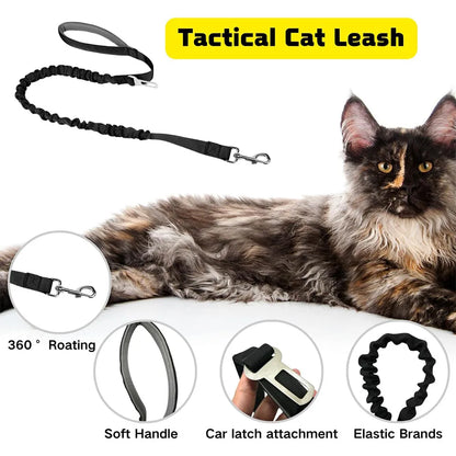 Tactical Pet Harness & Leash Set – Adjustable Soft Mesh Training Vest for Cats and Dogs