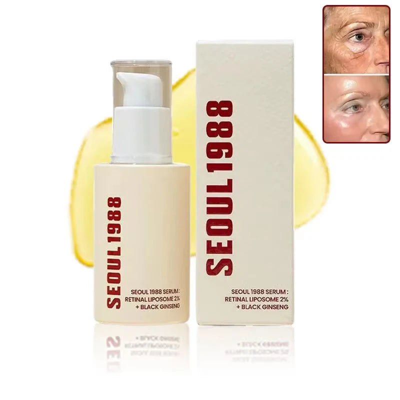 SEOUL 1988 Retinol Skincare Set – Black Ginseng Serum, Retinal Eye Cream & Hydrating Face Cream