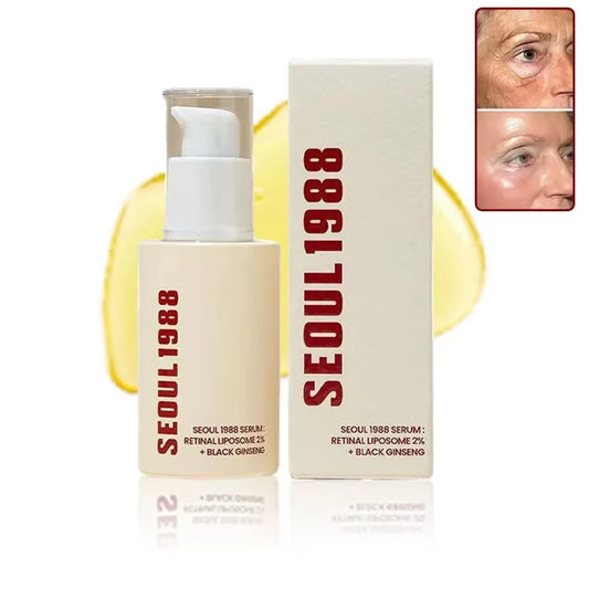 SEOUL 1988 Retinol Skincare Set – Black Ginseng Serum, Retinal Eye Cream & Hydrating Face Cream