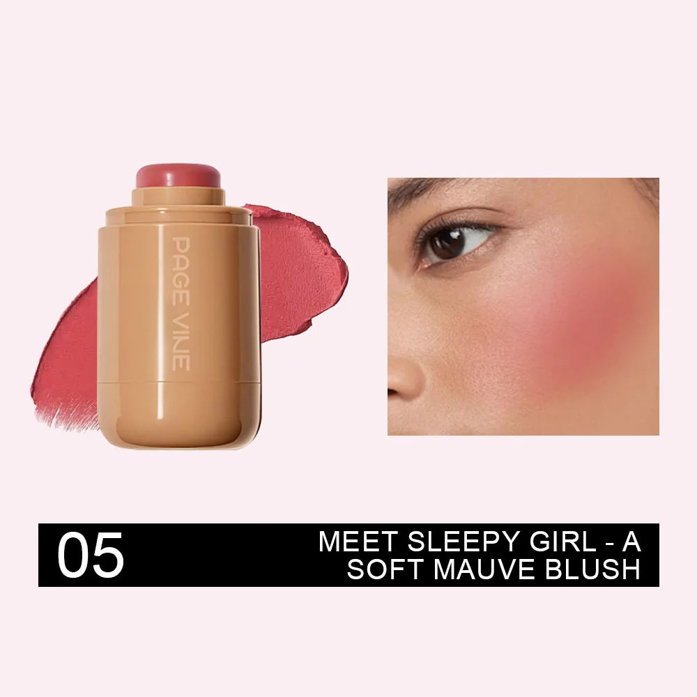Pocket Matte Blush Stick – Long-Lasting Lip & Cheek Tint Natural Nude Finish