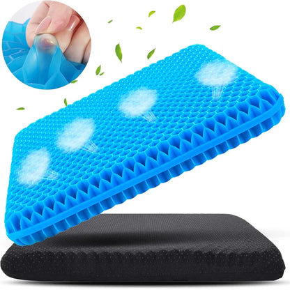 Cooling Gel Seat Cushion – Breathable Honeycomb Support Pad for Car, Office & Home Chairs