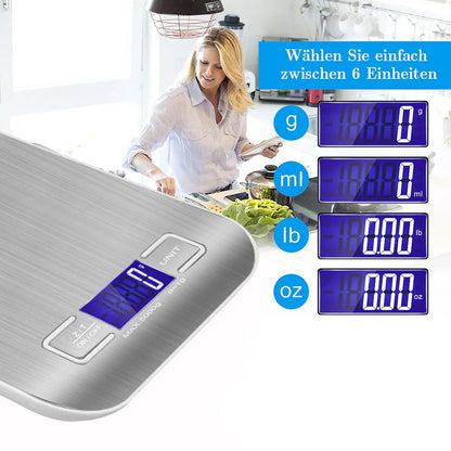 Digital Kitchen Scale – LED Stainless Steel Food Scale for Baking, Meal Prep & Everyday Weighing