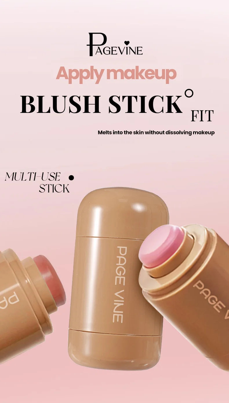 Pocket Matte Blush Stick – Long-Lasting Lip & Cheek Tint Natural Nude Finish