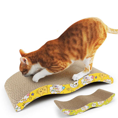 Cat Scratching Board – Corrugated Cardboard Cat Scratcher & Cozy Rest Lounge