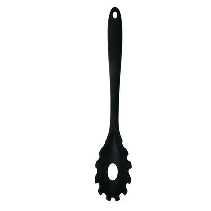 Silicone Pasta Spoon & Strainer – Long Handle Spaghetti Server with Built-In Colander