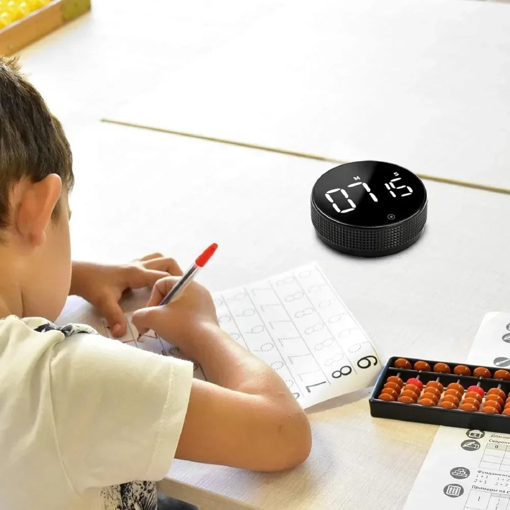 Magnetic Digital Kitchen Timer – Silent Countdown Timer with Constant Light Display for Cooking & Learning
