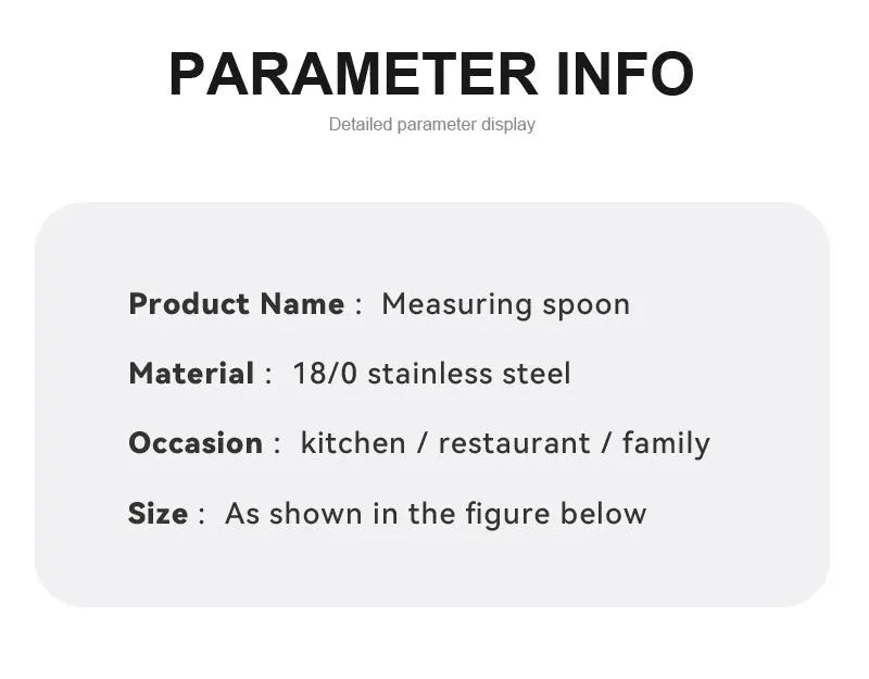 Stainless Steel Measuring Spoon Set – Precision Kitchen Measuring Tools for Coffee, Baking & Cooking