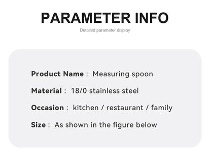 Stainless Steel Measuring Spoon Set – Precision Kitchen Measuring Tools for Coffee, Baking & Cooking