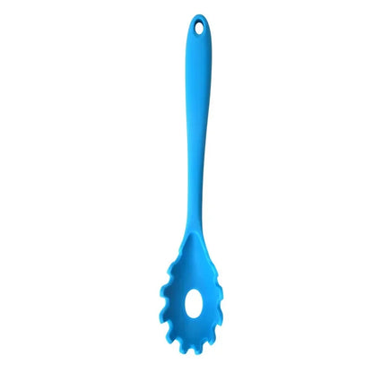 Silicone Pasta Spoon & Strainer – Long Handle Spaghetti Server with Built-In Colander