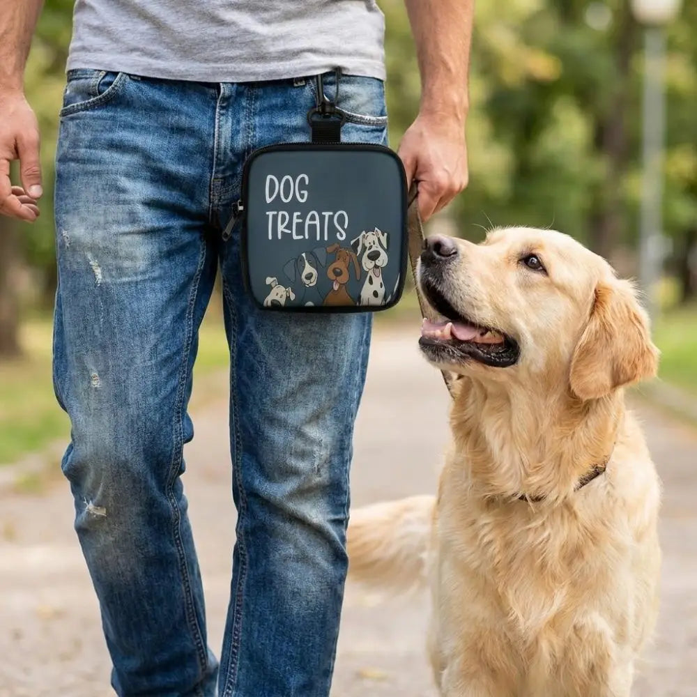 Waterproof Dog Treat Pouch – Leak-Proof Pet Training Snack Bag with Transparent Window Clip