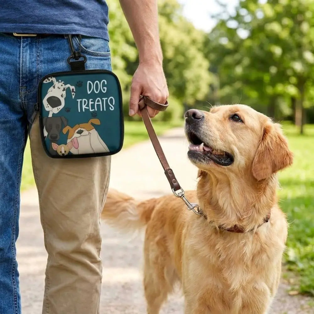 Waterproof Dog Treat Pouch – Leak-Proof Pet Training Snack Bag with Transparent Window Clip