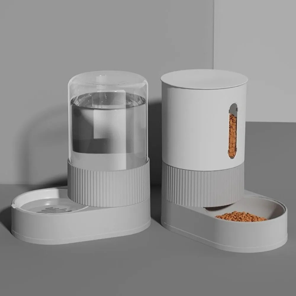 Automatic Pet Feeder & Water Dispenser – Large Capacity Gravity Food Bowl with Spill-Proof Design