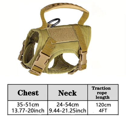 Tactical Pet Harness & Leash Set – Adjustable Soft Mesh Training Vest for Cats and Dogs