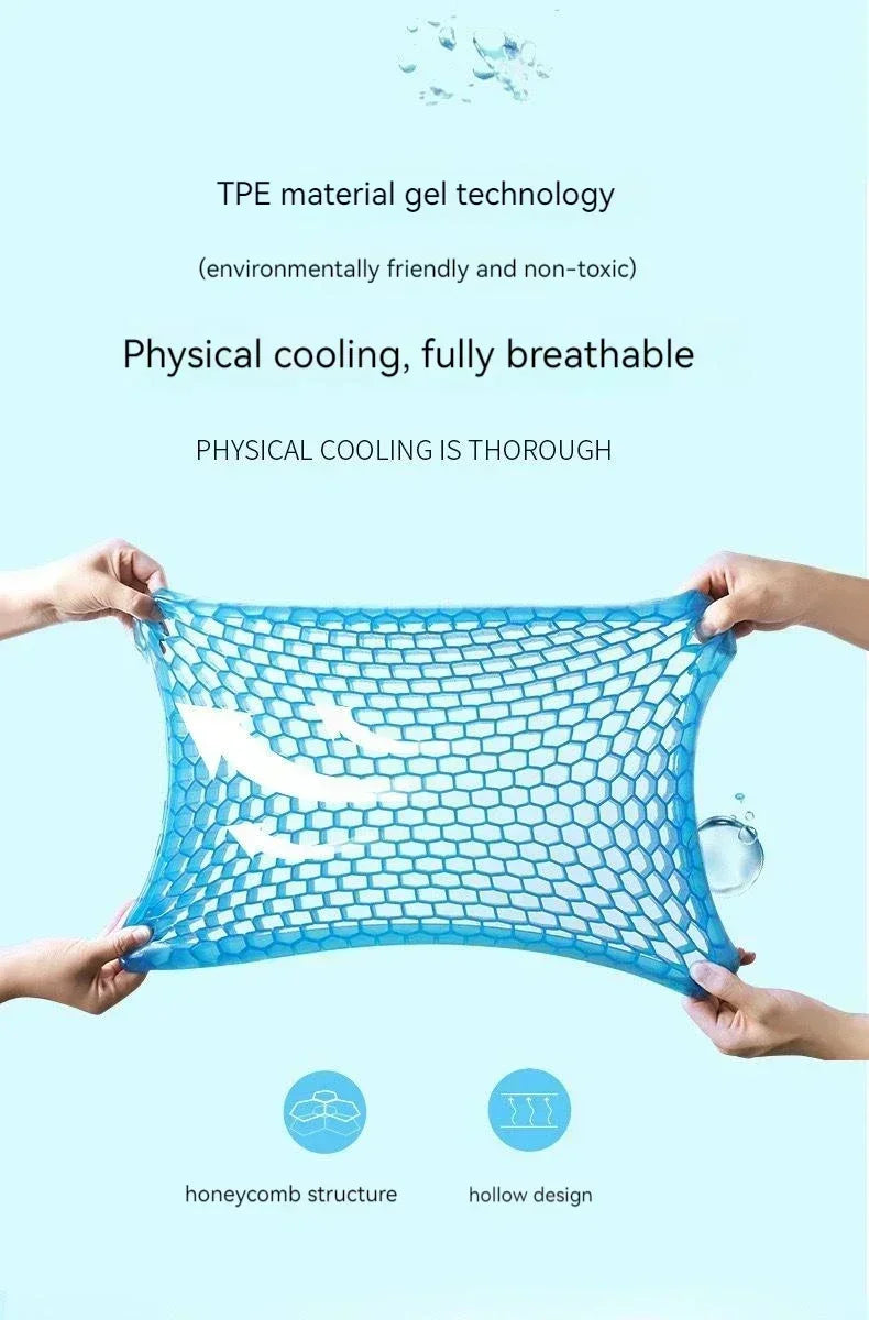 Cooling Gel Seat Cushion – Breathable Honeycomb Support Pad for Car, Office & Home Chairs