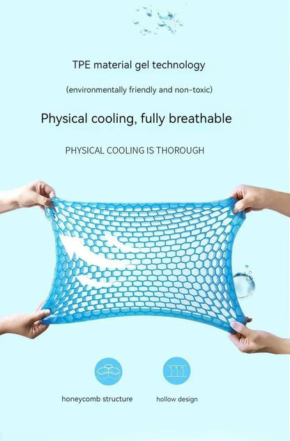 Cooling Gel Seat Cushion – Breathable Honeycomb Support Pad for Car, Office & Home Chairs