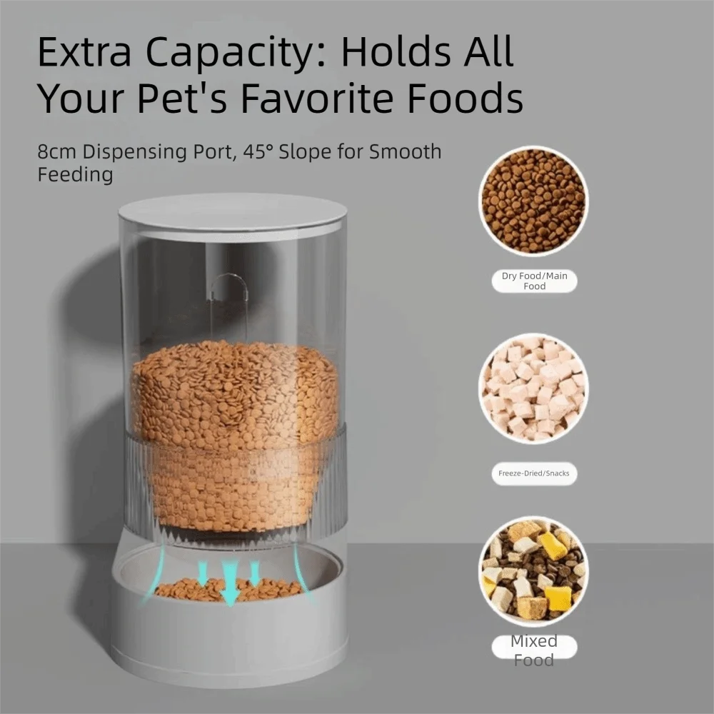 Automatic Pet Feeder & Water Dispenser – Large Capacity Gravity Food Bowl with Spill-Proof Design
