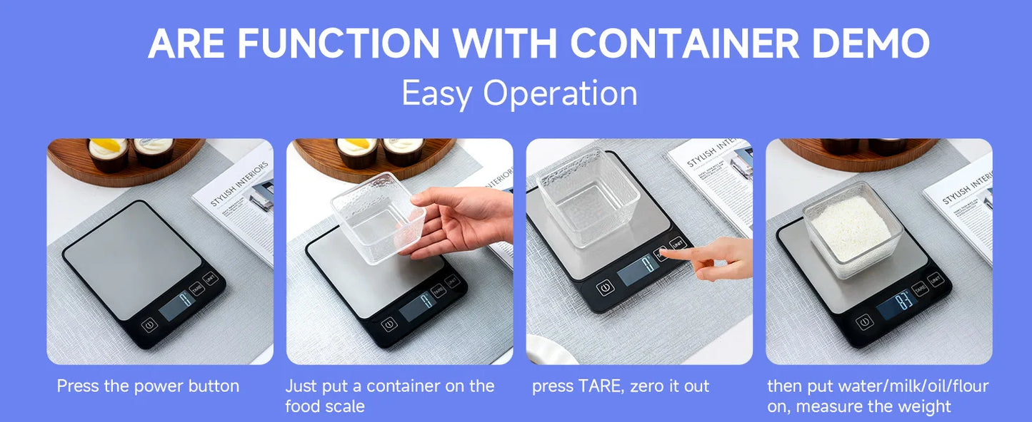 High-Precision Digital Kitchen Scale – Professional Food & Coffee Scale for Baking and Everyday Use
