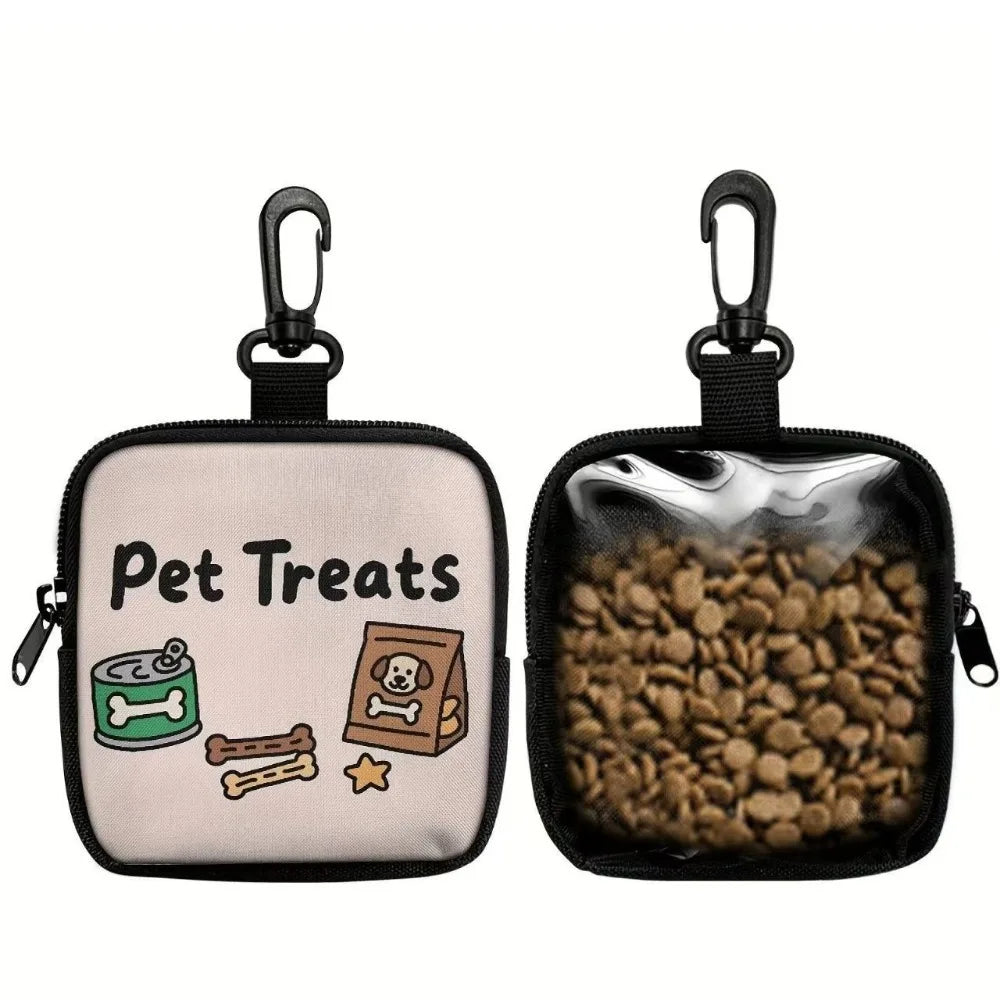 Waterproof Dog Treat Pouch – Leak-Proof Pet Training Snack Bag with Transparent Window Clip