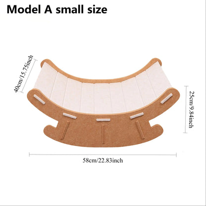 3-in-1 Cat Rocking Bed with Scratch Pad – Cozy Pet Lounge & Scratching Mat for Cats