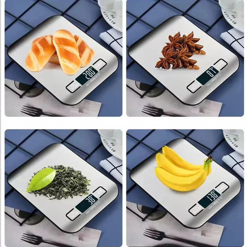 Digital Kitchen Scale – LED Stainless Steel Food Scale for Baking, Meal Prep & Everyday Weighing