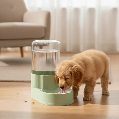 Automatic Pet Feeder & Water Dispenser – Large Capacity Gravity Food Bowl with Spill-Proof Design