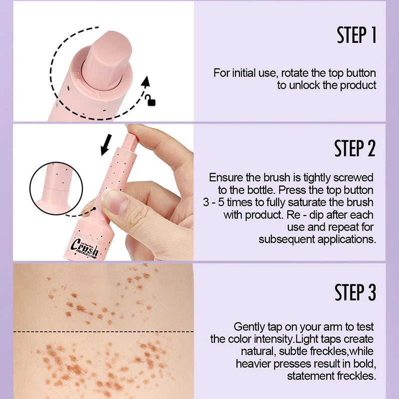 Natural Faux Freckles Pen – Waterproof Quick-Dry Freckle Makeup Stamp for a Realistic Look