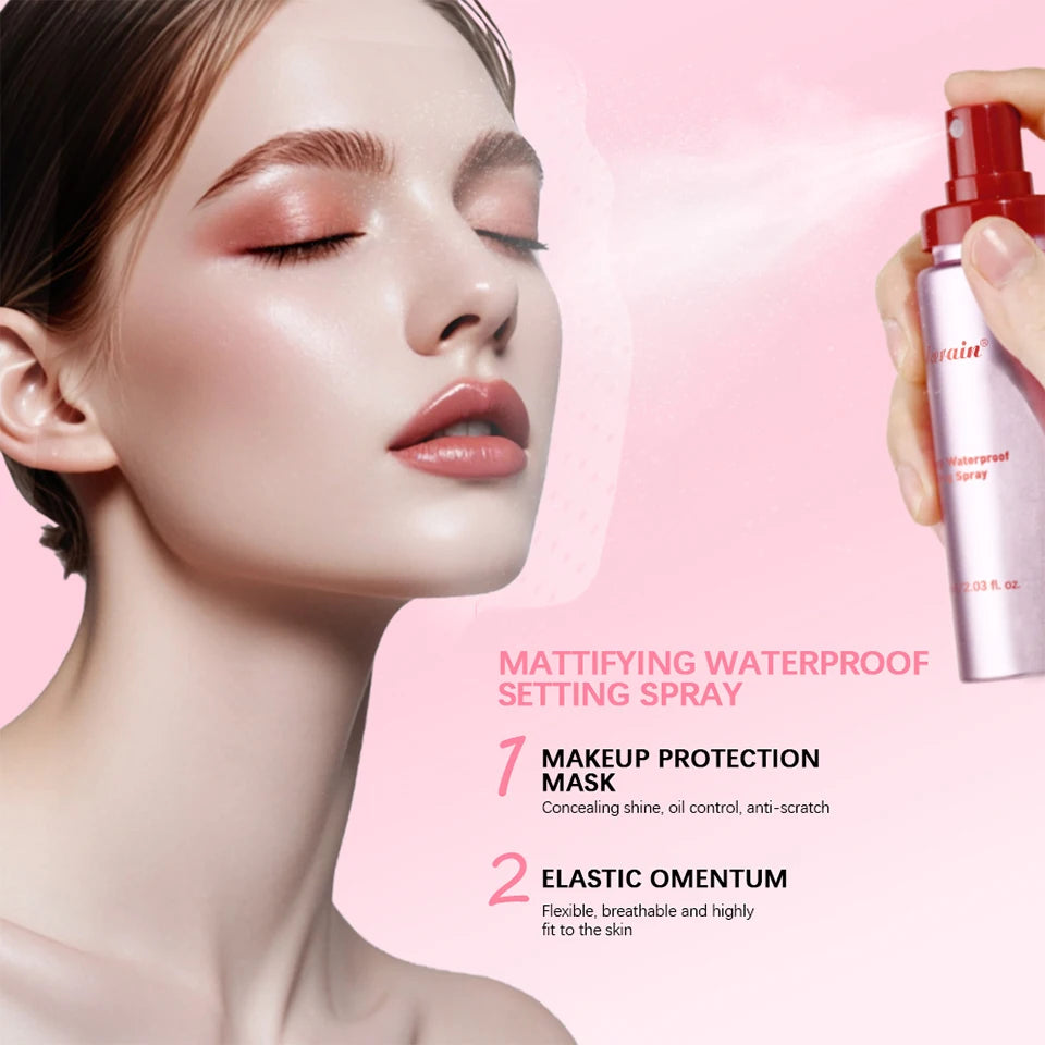 Long-Lasting Matte Setting Spray – Waterproof Anti-Sweat Makeup Fixing Mist
