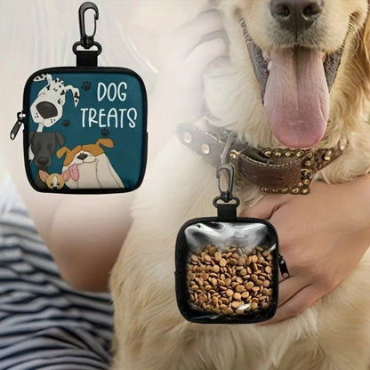 Waterproof Dog Treat Pouch – Leak-Proof Pet Training Snack Bag with Transparent Window Clip